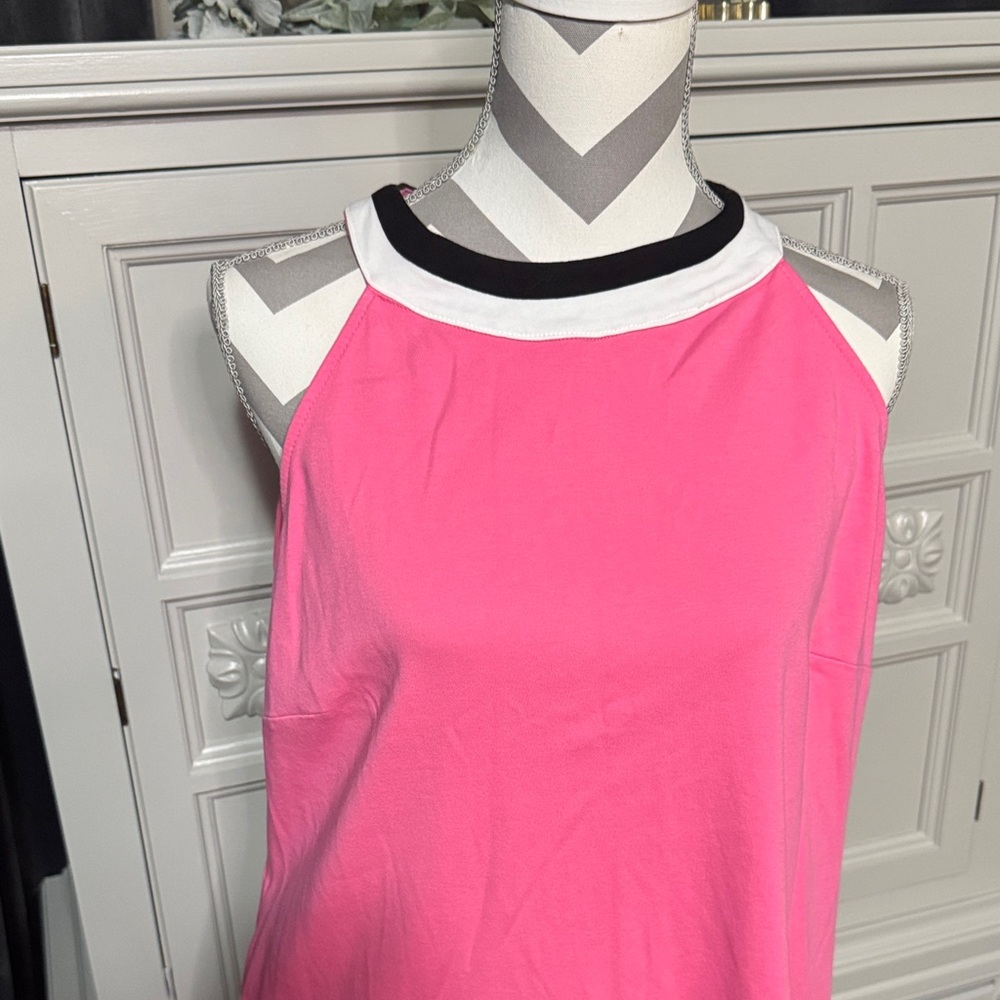 Pink & Black Halter Shift Dress - City Knits by New York & Company Size XL - Picture 5 of 12
